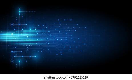 Circuit technology background with hi-tech digital data connection system and computer electronic