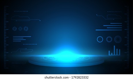 Circuit technology background with hi-tech digital data connection system and computer electronic