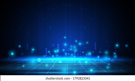 Fondo de tecnología de circuitos con sistema de conexión de datos digitales de alta tecnología y electrónica de computadora