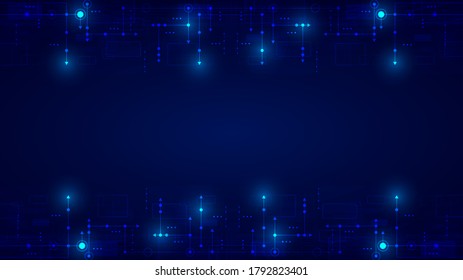 Circuit technology background with hi-tech digital data connection system and computer electronic
