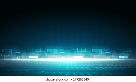Circuit technology background with hi-tech digital data connection system and computer electronic