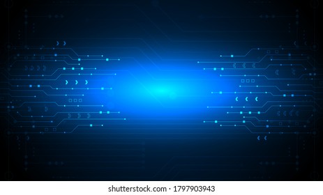 Fondo de tecnología de circuitos con sistema de conexión de datos digitales de alta tecnología y diseño electrónico por computadora