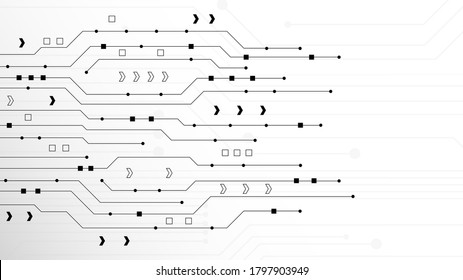 Circuit technology background with hi-tech digital data connection system and computer electronic desing