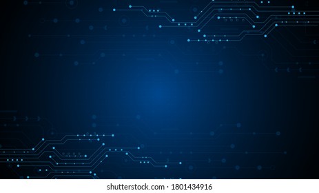 Circuit technology background with hi-tech digital data connection system and computer electronic desing