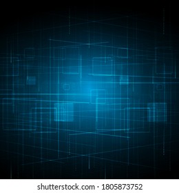 Circuit technology background with hi-tech digital data connection system and computer electronic desing