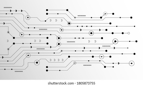 Circuit technology background with hi-tech digital data connection system and computer electronic desing