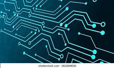Circuit technology background with hi-tech digital data connection system and computer electronic desing