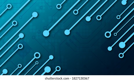 Circuit technology background with hi-tech digital data connection system and computer electronic desing