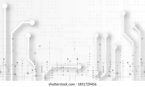 Circuit technology background with hi-tech digital data connection system and computer electronic desing