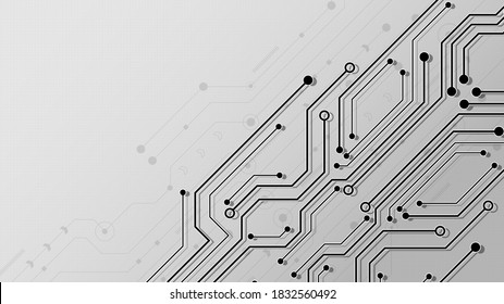 Circuit technology background with hi-tech digital data connection system and computer electronic desing