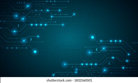 Circuit technology background with hi-tech digital data connection system and computer electronic desing