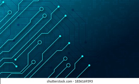 Circuit technology background with hi-tech digital data connection system and computer electronic desing