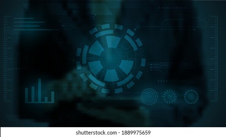 Circuit technology background with hi-tech digital data connection system and computer electronic desing