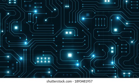 Circuit technology background with hi-tech digital data connection system and computer electronic desing