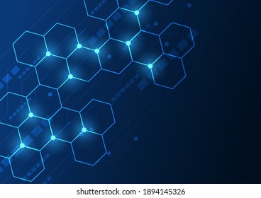 Fondo de tecnología de circuitos con sistema de conexión de datos digitales de alta tecnología y diseño electrónico por computadora