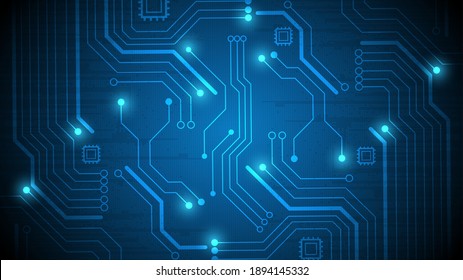 Circuit technology background with hi-tech digital data connection system and computer electronic desing