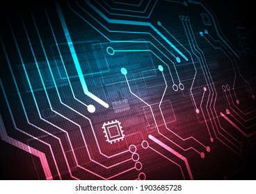 Circuit technology background with hi-tech digital data connection system and computer electronic desing
