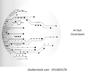 Circuit technology background with hi-tech digital data connection system and computer electronic desing