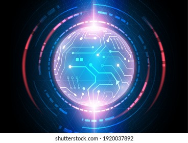 Circuit technology background with hi-tech digital data connection system and computer electronic desing