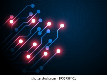 Circuit technology background with hi-tech digital data connection system and computer electronic desing