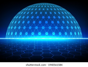 Circuit technology background with hi-tech digital data connection system and computer electronic desing