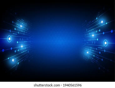 Circuit technology background with hi-tech digital data connection system and computer electronic desing