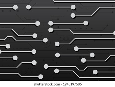Fondo de tecnología de circuitos con sistema de conexión de datos digitales de alta tecnología y diseño electrónico por computadora