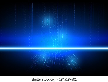 Circuit technology background with hi-tech digital data connection system and computer electronic desing