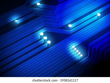 Circuit technology background with hi-tech digital data connection system and computer electronic design