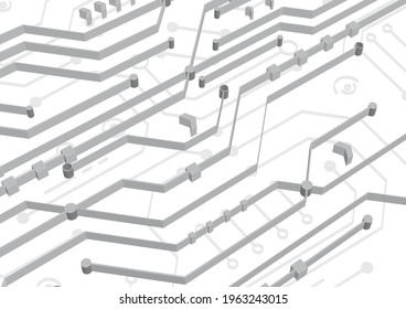 Circuit technology background with hi-tech digital data connection system and computer electronic design