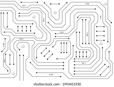 Fondo de tecnología de circuitos con sistema de conexión de datos digitales de alta tecnología y diseño electrónico por computadora
