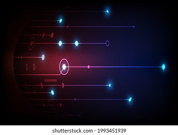 Fondo de tecnología de circuitos con sistema de conexión de datos digitales de alta tecnología y diseño electrónico por computadora