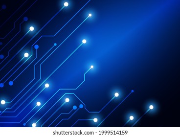 Circuit-Technologie-Hintergrund mit High-Tech-System für digitale Datenverbindung und elektronischem Design