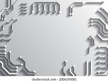 Circuit technology background with hi-tech digital data connection system and computer electronic design