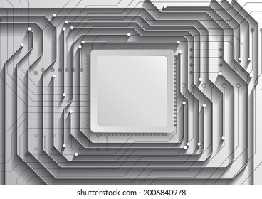 Fondo de tecnología de circuitos con sistema de conexión de datos digitales de alta tecnología y diseño electrónico por computadora