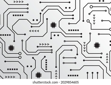Circuit technology background with hi-tech digital data connection system and computer electronic design