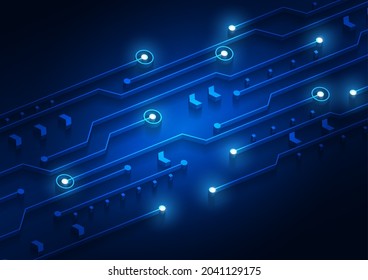 Circuit technology background with hi-tech digital data connection system and computer electronic design
