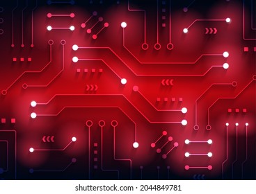 Circuit-Technologie-Hintergrund mit High-Tech-System für digitale Datenverbindung und elektronischem Design