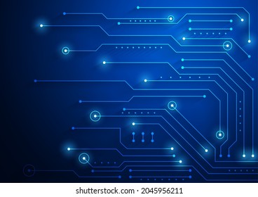 Circuit technology background with hi-tech digital data connection system and computer electronic design