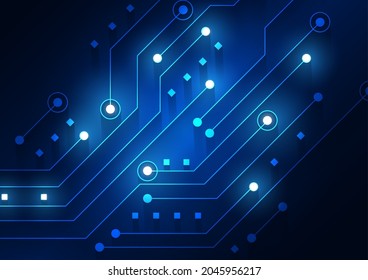 Circuit technology background with hi-tech digital data connection system and computer electronic design