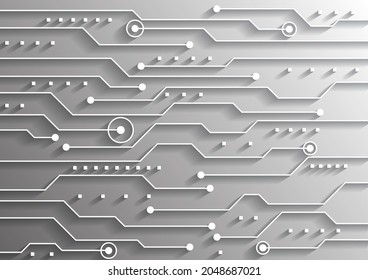 Fondo de tecnología de circuitos con sistema de conexión de datos digitales de alta tecnología y diseño electrónico por computadora