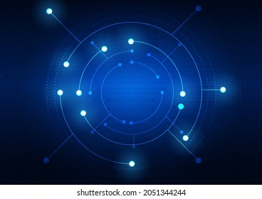 Circuit technology background with hi-tech digital data connection system and computer electronic desing