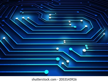 Fondo de tecnología de circuitos con sistema de conexión de datos digitales de alta tecnología y diseño electrónico por computadora