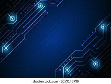 Fondo de tecnología de circuitos con sistema de conexión de datos digitales de alta tecnología y diseño electrónico por computadora