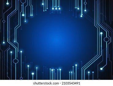 Circuit technology background with hi-tech digital data connection system and computer electronic design