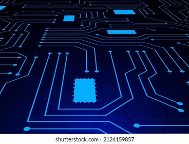 Circuit technology background with hi-tech digital data connection system and computer electronic design