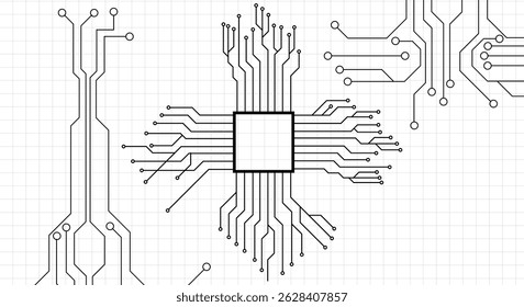 Fondo de tecnología de circuito con sistema de conexión de datos digitales de alta tecnología y diseño electrónico de computadora.