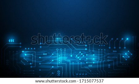 Circuit technology background with hi-tech digital data connection system and computer electronic desing