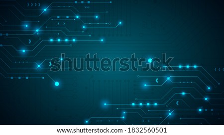 Circuit technology background with hi-tech digital data connection system and computer electronic desing