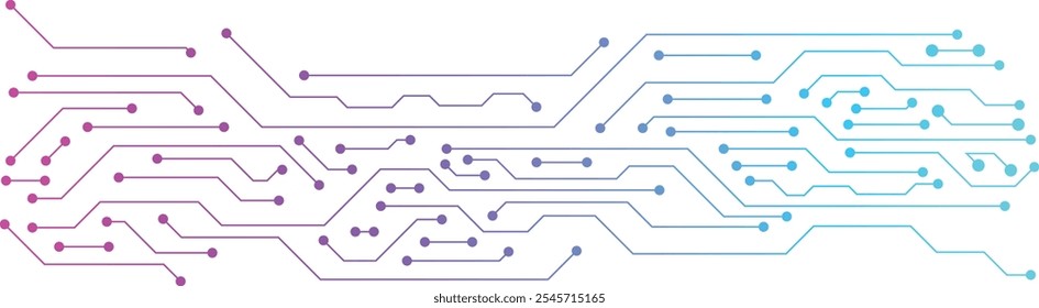 Circuit Technology Banner. Circuit Board Electronics Digital Technology Banner Blue. Central Computer Processors CPU Concept. Motherboard Digital Chip.